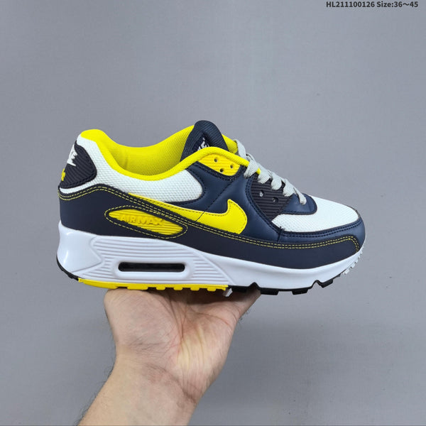 Nike Air Max 90 White Navy Yellow