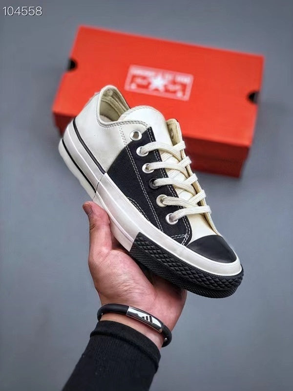 Series ‼ Restructured Chuck 1970 High“White” Low Casual Sport Skateboard Shoe “ ” PU