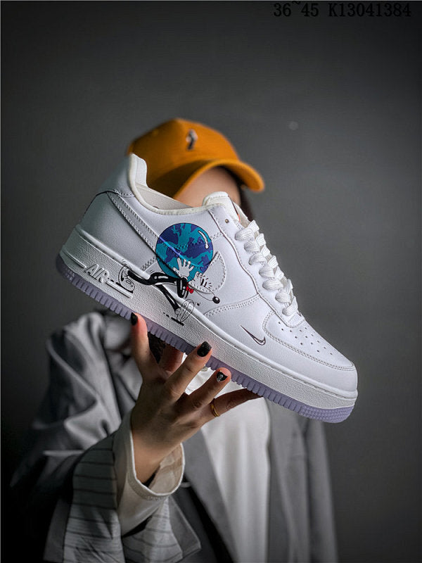 Édition Limitée 🌍 Steve Harrington x Air Force 1"Earth Day Pack" Low Classique Polyvalent Casual Sport Chaussure Skateboard