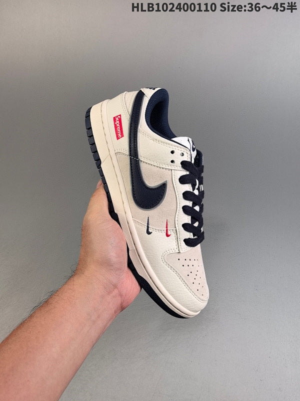 REAL LEATHER WITH HALF SIZE Supreme x Dunk SB Low Sup x
