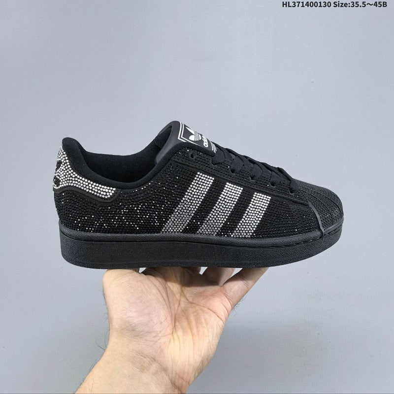 Rhinestone “sparkling” Strass Brillants Originals Superstar Series Shell Toe Low Classic Versatile Casual Sports Skateboard Shoe IH4200