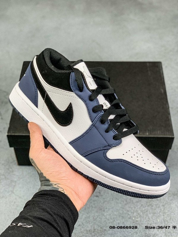 # Air Jordan 1 Low Brushstroke Swoosh AJ1 1 Low Sport Casual Skateboard Shoe #08-086692