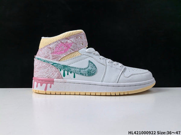 Air Jordan 1 MidAJ1 Mid Classic Retro Casual Sports Basketball Shoes DD1666-100