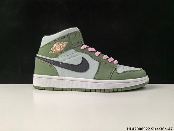 Air Jordan 1 Mid”Green Yellow“AJ1 Mid Classique DC0774-300