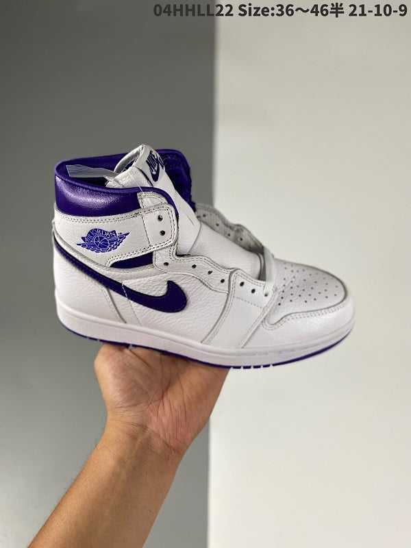 Real leather Air Jordan 1 Retro High “Court Purple” High AJ1 1