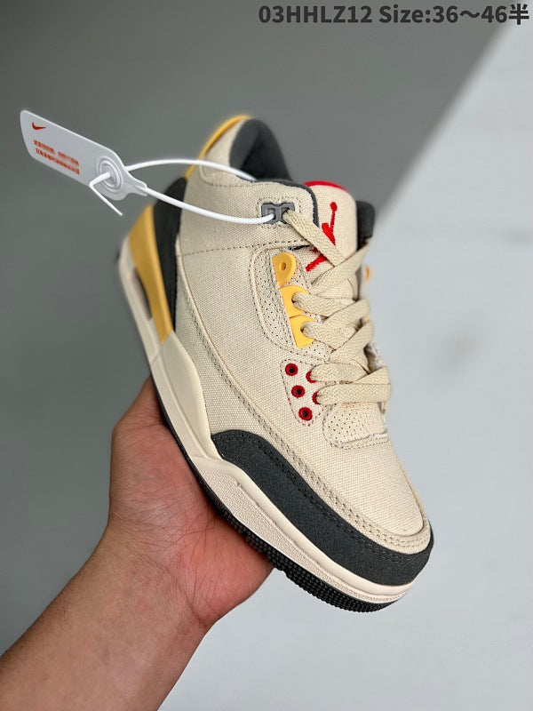 Canvas Air Jordan 3 "Muslin" AJ3 3 Chaussure Basketball DH7139-100#