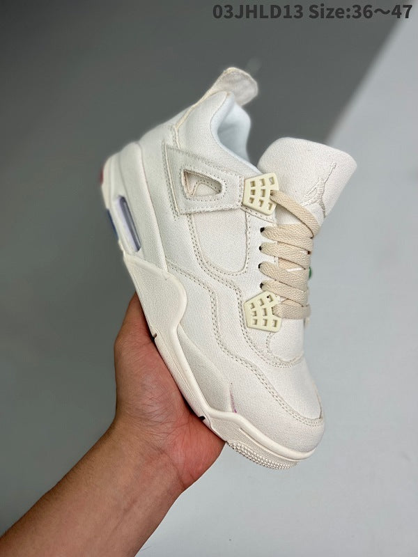 Air Jordan 4 WMNS “Sail Canvas” AJ4 DQ4904-100 DQ4909-100