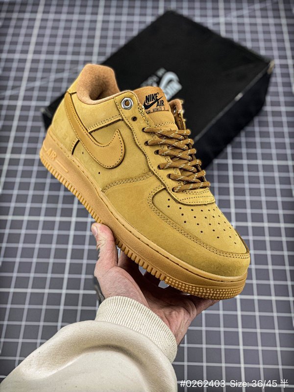 Air Force 1 Low 07 LV8 "Wheat / Flax" Classic Versatile Casual Sport Skateboard Shoe