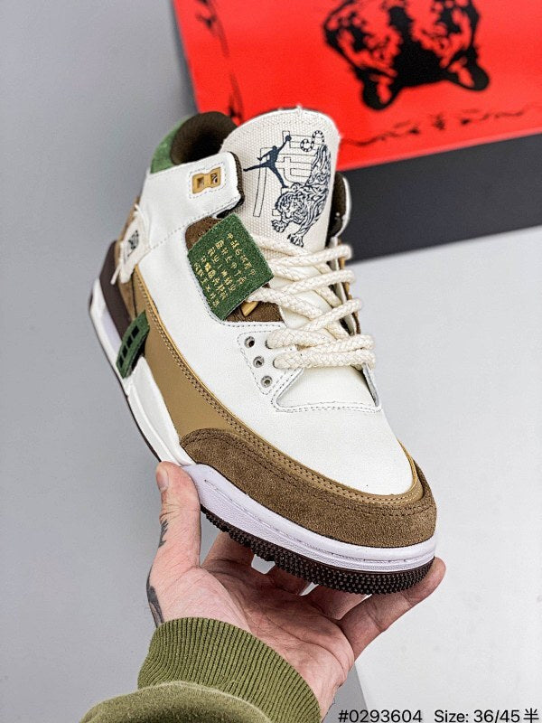 # Air Jordan 3 RetroLaser Orange · AJ3 Mid Rétro Casual Sport Chaussure Basketball #0293604