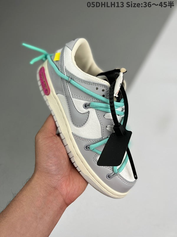 leather with Canvas VIRGIL ABLOH Off-White x SB Dunk Low Lot