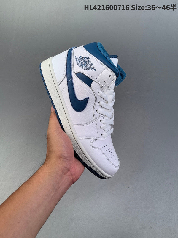 Air Jordan 1 Mid "White Blue" Mid FN5215-141